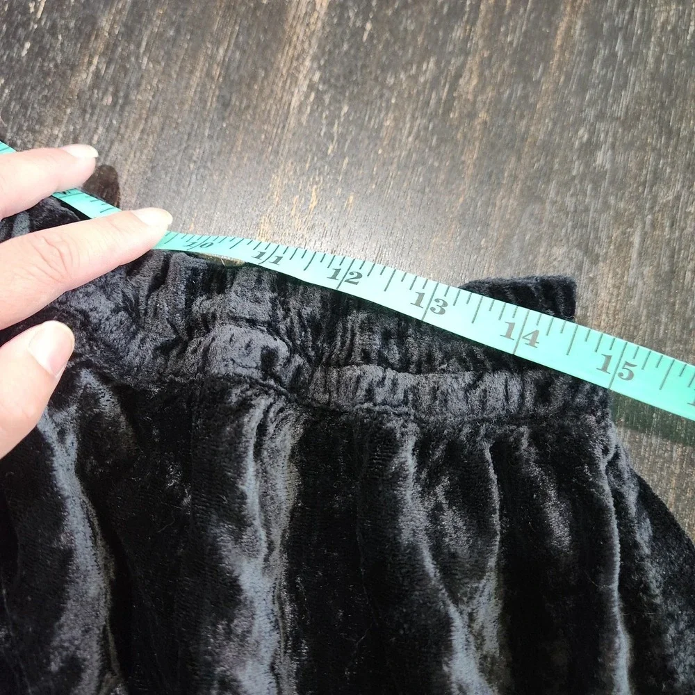 Black Tiered Velvet Maxi Skirt Whimsigoth Fairy Grunge Large XL One Size Rayon
